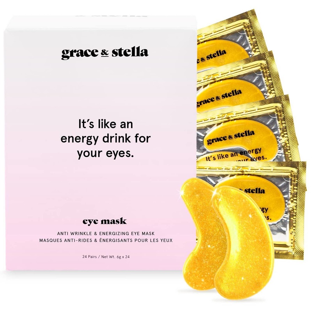 Under Eye Mask (Gold 24 Pairs) Reduce Dark Circles Puffy Eyes Undereye Bags